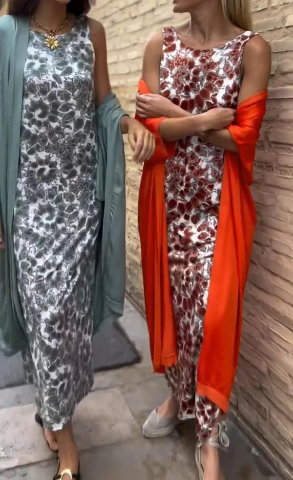 Amara | Kaftan Set with Sequin Jumpsuit