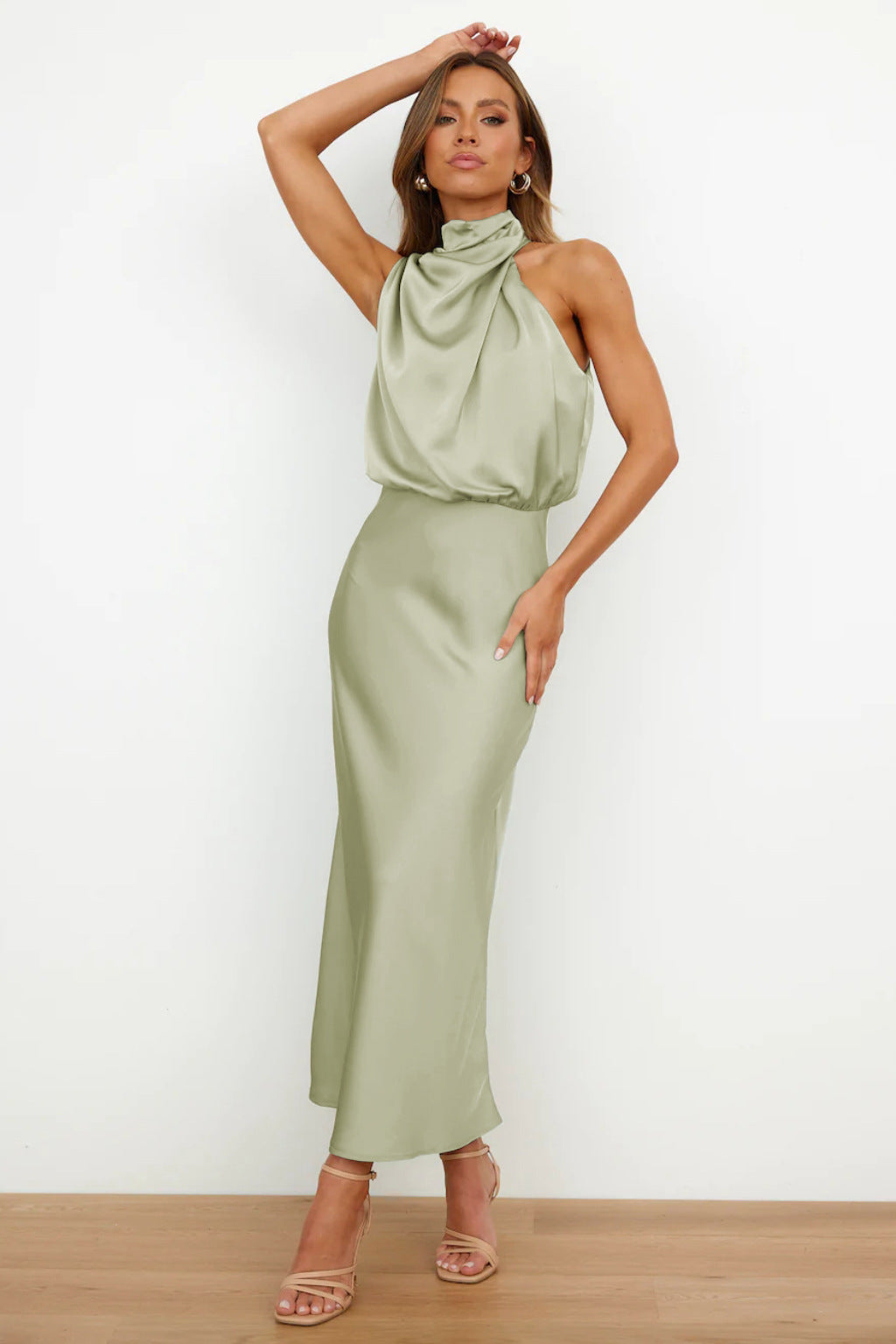 Amelie | Satin Halter Dress Women