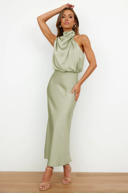 Amelie | Satin Halter Dress Women