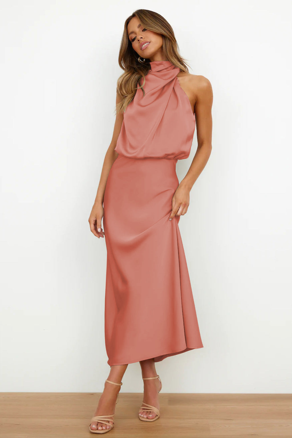 Amelie | Satin Halter Dress Women