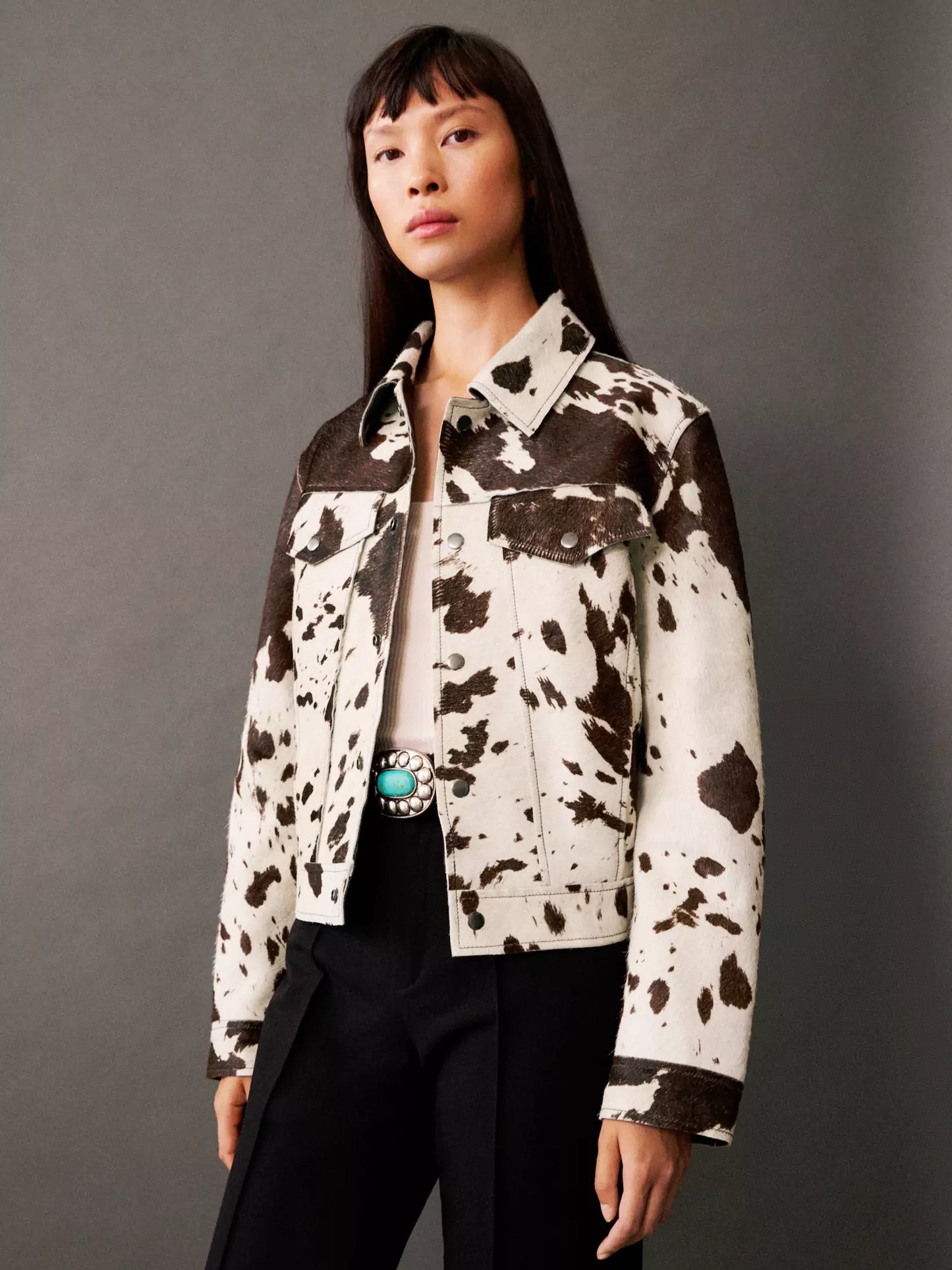 Fiona | Luxury Cow Print Jacket Women