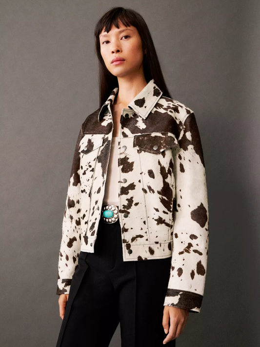 Fiona | Luxury Cow Print Jacket Women