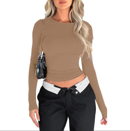 Noélie | Long Sleeve Crop Top with Thumbholes