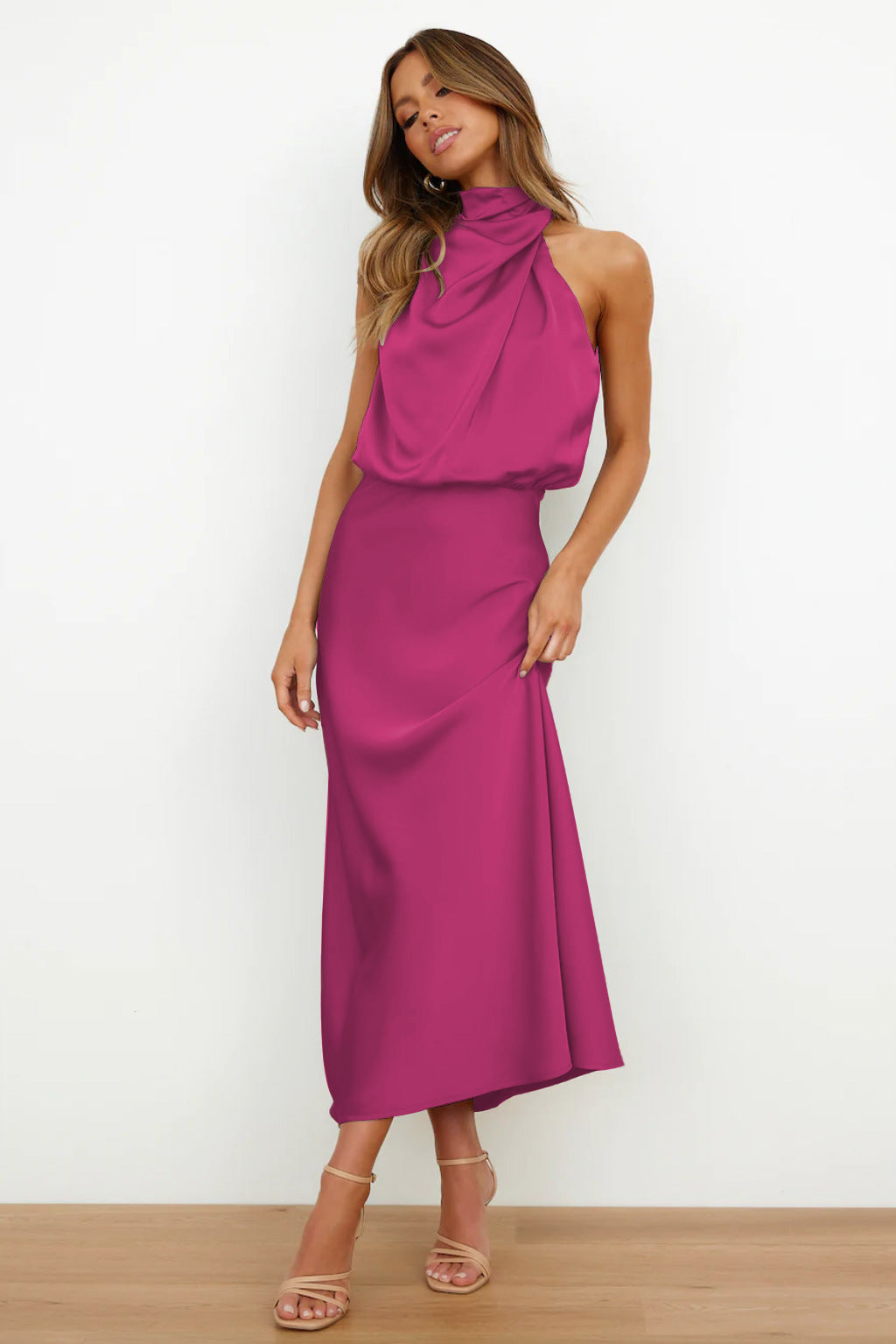 Amelie | Satin Halter Dress Women