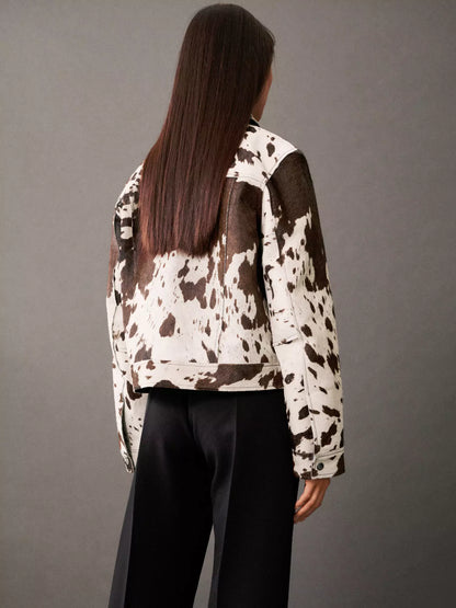 Fiona | Luxury Cow Print Jacket Women