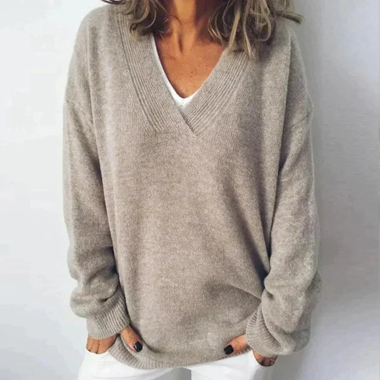 Alessandra | Oversized V-Neck Sweater