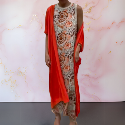 Amara | Kaftan Set with Sequin Jumpsuit