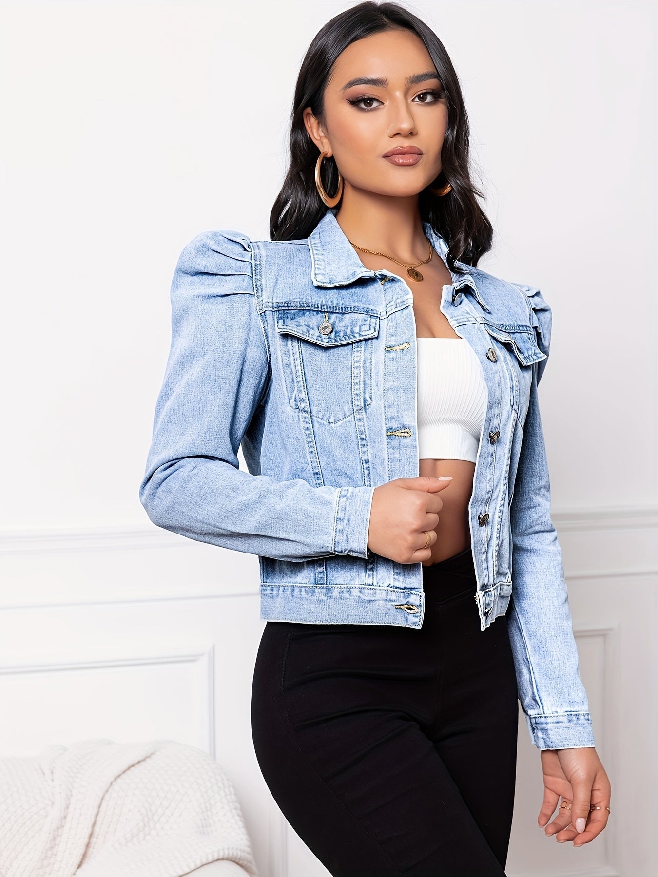 Isolde | Cropped Denim Jacket