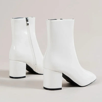 Vallora | Shiny Patent Ankle Boots
