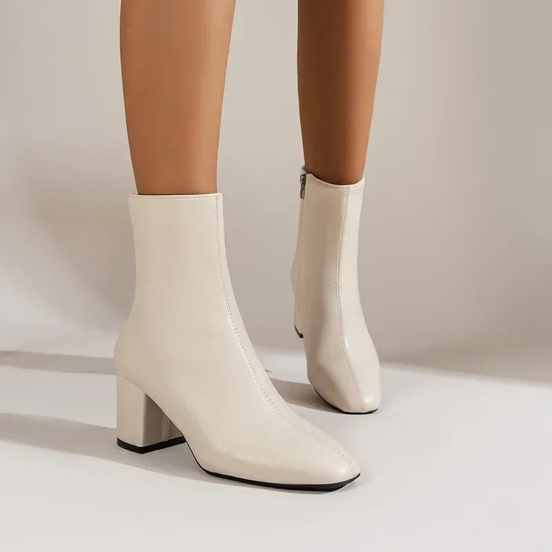 Vallora | Shiny Patent Ankle Boots