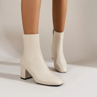 Vallora | Shiny Patent Ankle Boots