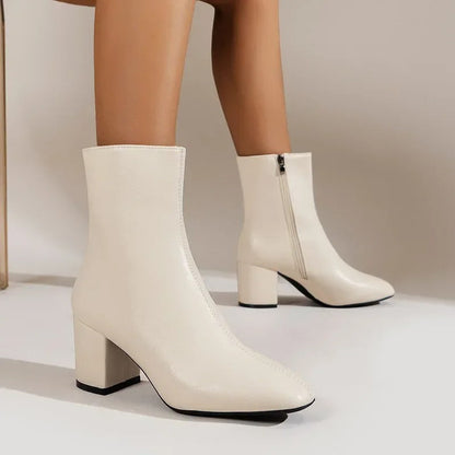 Vallora | Shiny Patent Ankle Boots