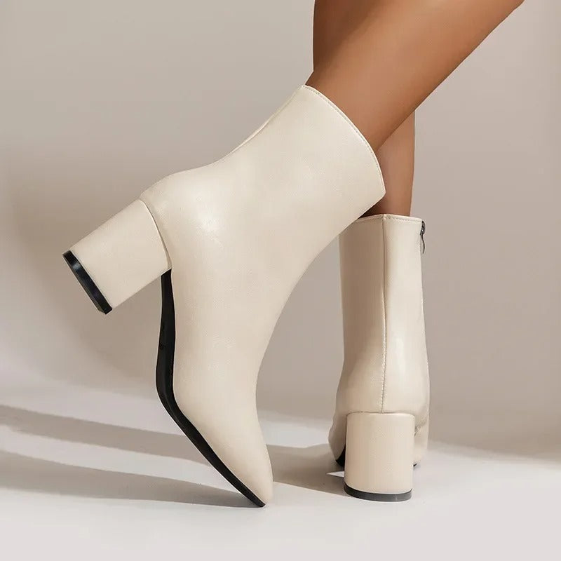 Vallora | Shiny Patent Ankle Boots