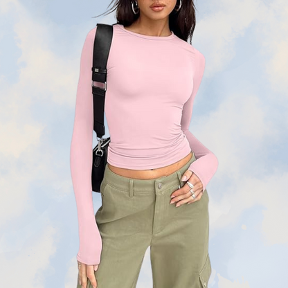 Noélie | Long Sleeve Crop Top with Thumbholes