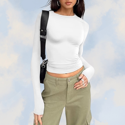 Noélie | Long Sleeve Crop Top with Thumbholes