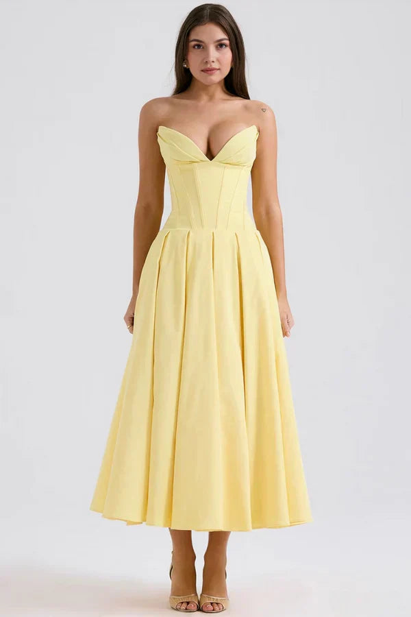 Seraphina | Strapless Midi Dress