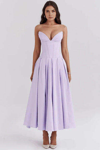 Seraphina | Strapless Midi Dress