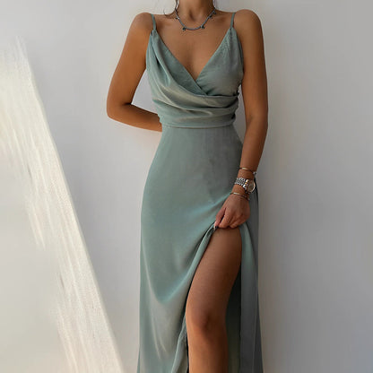 Adriana | Satin Maxi Dress