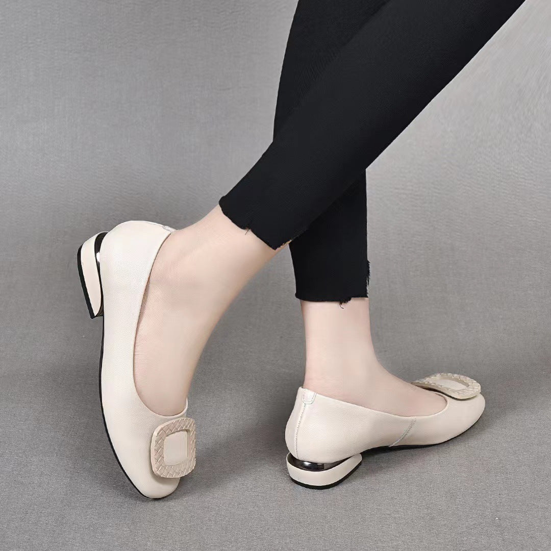 Veleris | Elegant Ballerinas with Low Heel & Square Toe