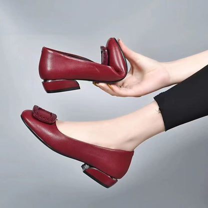 Veleris | Elegant Ballerinas with Low Heel & Square Toe