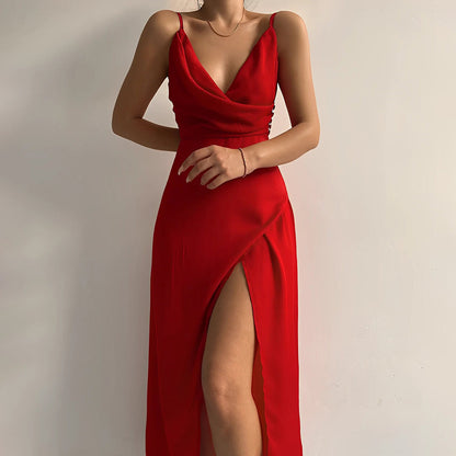 Adriana | Satin Maxi Dress