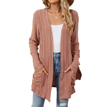 Almira | Long Ribbed Cardigan
