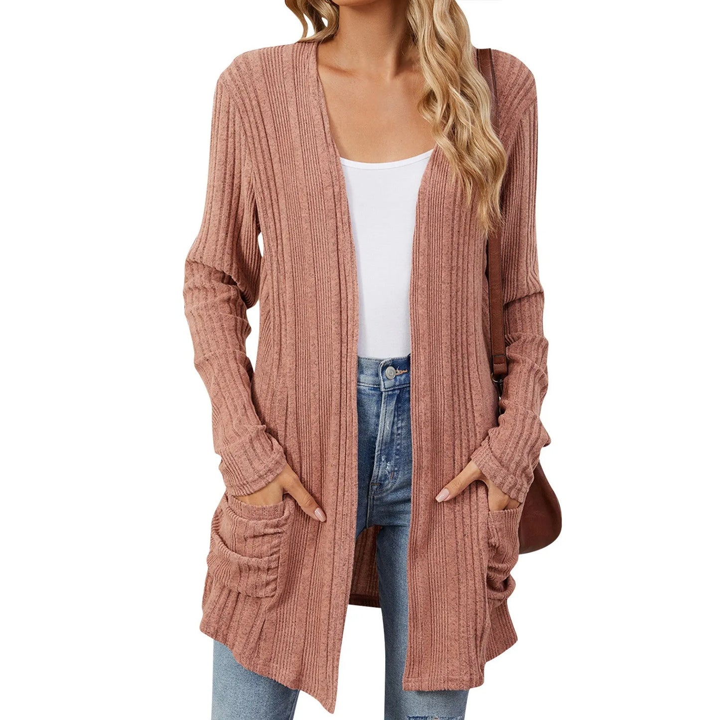 Almira | Long Ribbed Cardigan