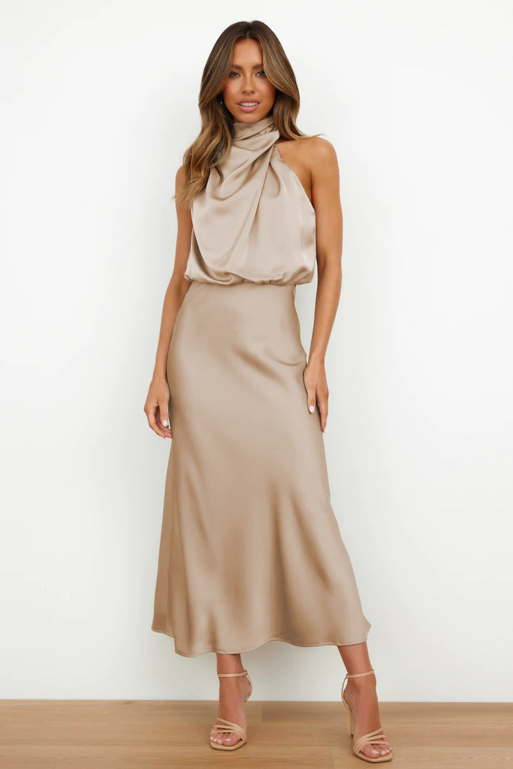 Amelie | Satin Halter Dress Women