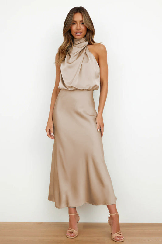 Amelie | Satin Halter Dress Women
