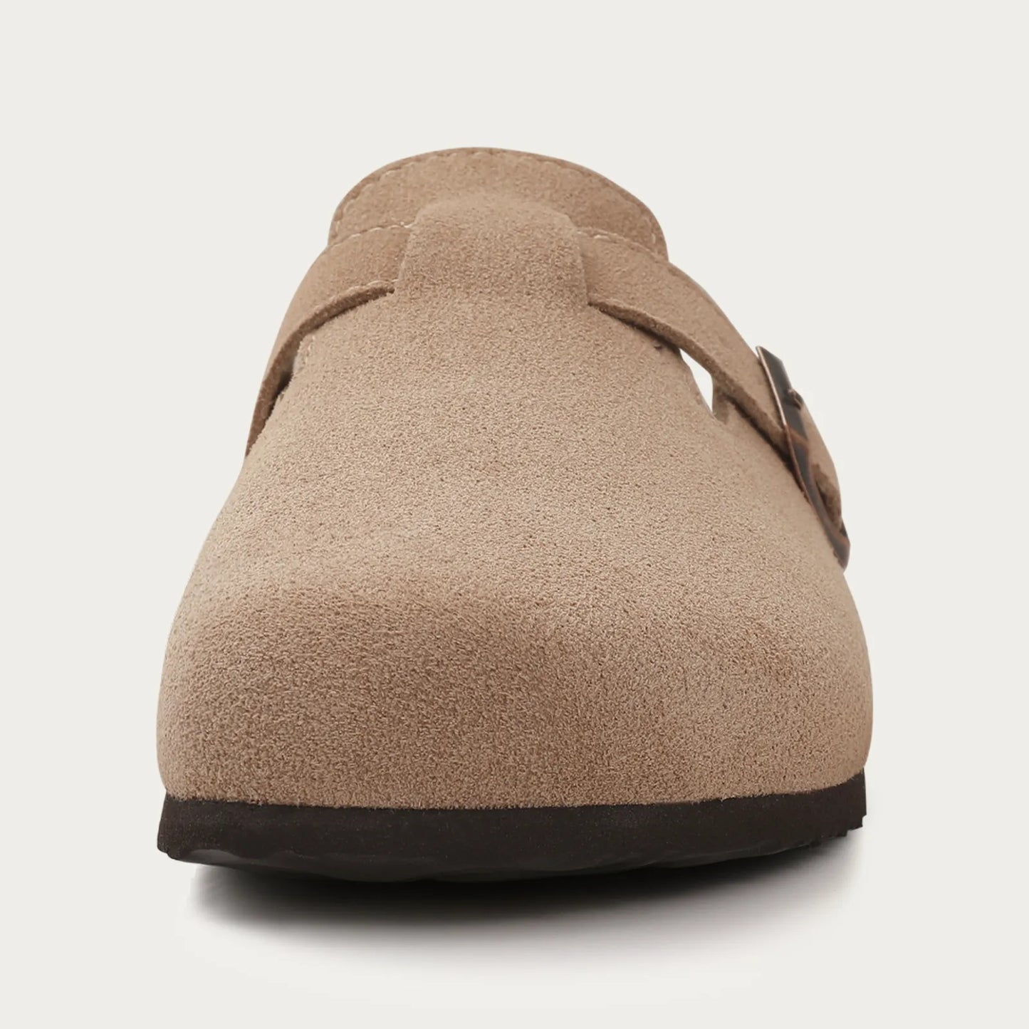Renzo | Suede Clogs with Buckle