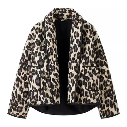 Carmela | Quilted Leopard Print Jacket