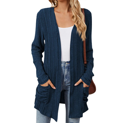 Almira | Long Ribbed Cardigan