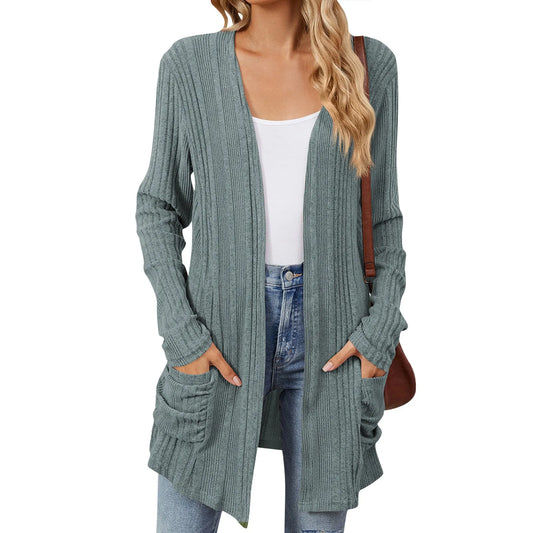 Almira | Long Ribbed Cardigan