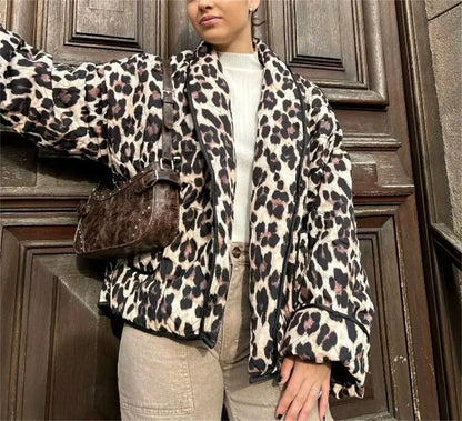 Carmela | Quilted Leopard Print Jacket