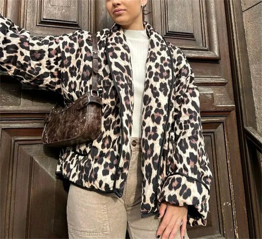 Carmela | Quilted Leopard Print Jacket