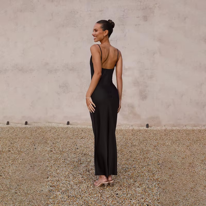 Elara | Satin Maxi Dress