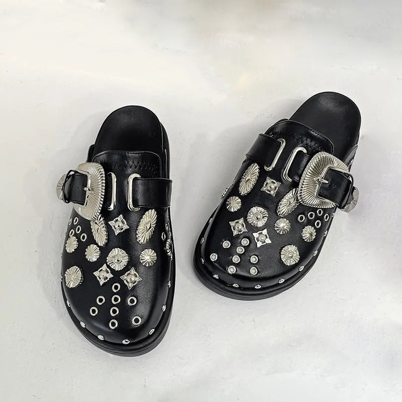 Rebelde | Leather Punk Clogs