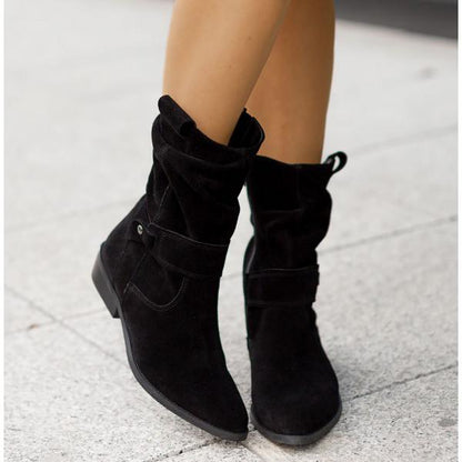Alvira | Black Suede Ankle Boots