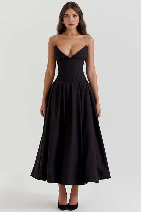 Seraphina | Strapless Midi Dress