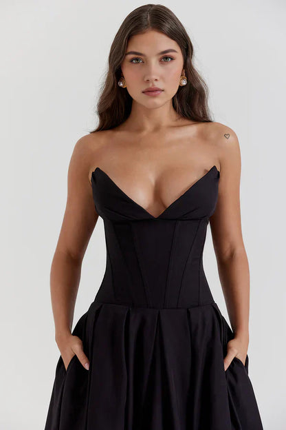 Seraphina | Strapless Midi Dress
