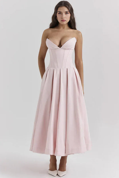Seraphina | Strapless Midi Dress
