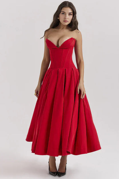 Seraphina | Strapless Midi Dress