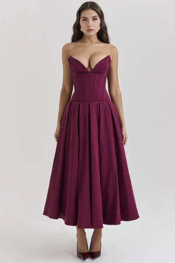 Seraphina | Strapless Midi Dress