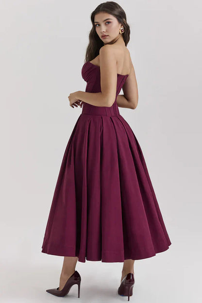 Seraphina | Strapless Midi Dress