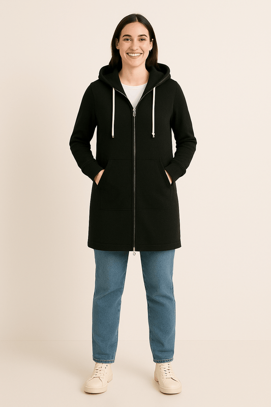 Mirella | Long Zipper Hoodie for Comfortable & Warm Casual Looks