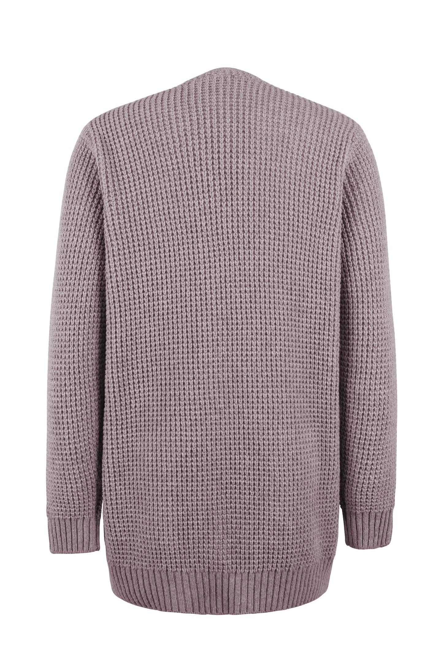 Mireille | Long Chunky Knit Open Cardigan With Pockets