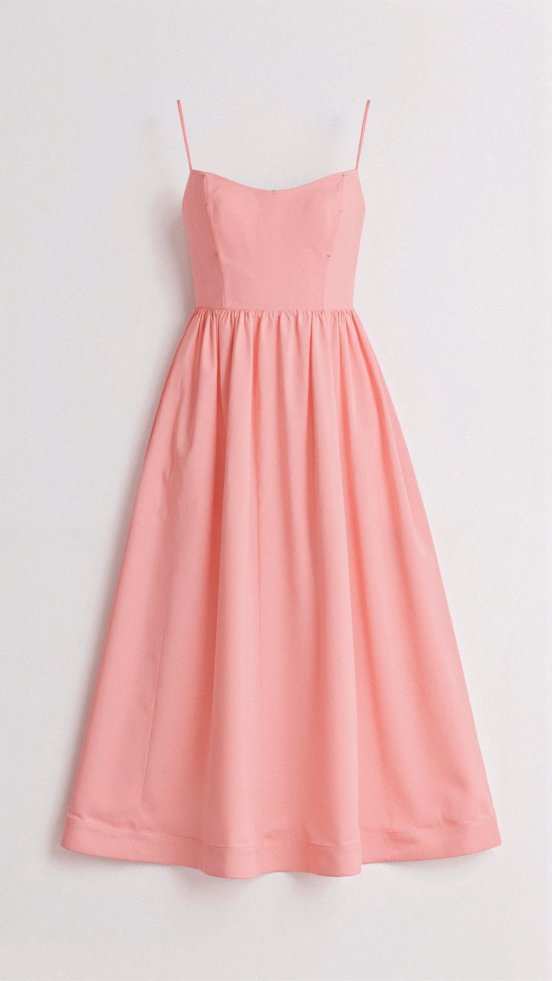 Eliane | Sleeveless Midi Dress with Spaghetti Straps and Sweetheart Neckline
